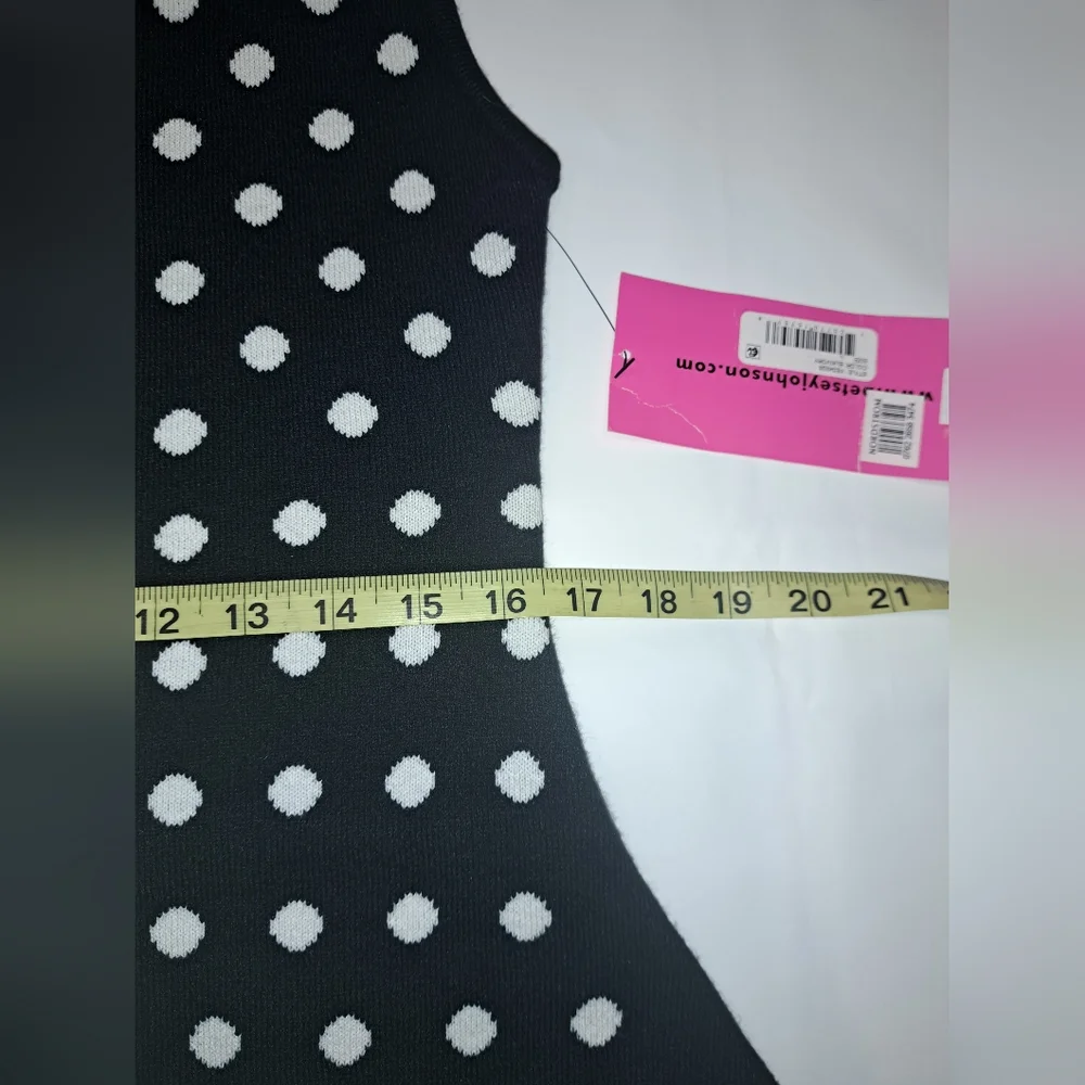 NWT Betsey Johnson Polka-dot Sweater dress - Picture 3 of 8